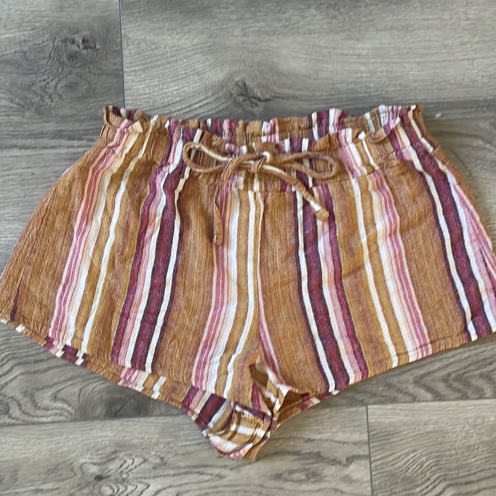 Vanilla star linens blend boho striped shorts size large